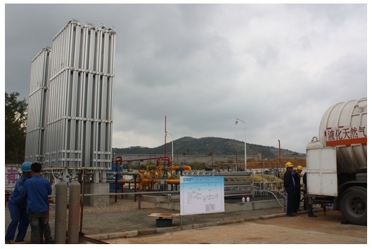 我市首座LNG釋放站建成，燃?xì)獗９┠芰⒂兴嵘?>                            <div   id="nf9fl5zd"   class="con">
                                <span id="nf9fl5zd"    class="title">我市首座LNG釋放站建成，燃?xì)獗９┠芰⒂兴嵘?/span>
                                <p class="des">
	10月30日，我市首座液化天然氣（LNG）釋放站在北部新城高中壓站內(nèi)建成并投入運(yùn)行，現(xiàn)每天的正常補(bǔ)充量達(dá)到3萬(wàn)方。該站設(shè)計(jì)氣化能力3000方/小時(shí)，如連續(xù)氣化可以增加供應(yīng)量8萬(wàn)方/日，將提升我市燃?xì)獗９┠芰Α?


	&nbsp;


	我市由于處于川氣東送供氣范圍，受上游供氣不足等因素影響，氣源一直較為緊張。隨著天然氣市場(chǎng)的快速發(fā)展，客戶量不斷增加，特別是工業(yè)客戶的增加和增產(chǎn)，用...</p>
                            </div>
                            <div   id="nf9fl5zd"   class="time">
                                <span id="nf9fl5zd"    class="day">27</span>
                                <span id="nf9fl5zd"    class="year-month">2013-11</span>
                            </div>
                        </a>
                    </li>
                                        <li>
                        <a href="show.php?Id=105" target="_blank">
                            <img src=